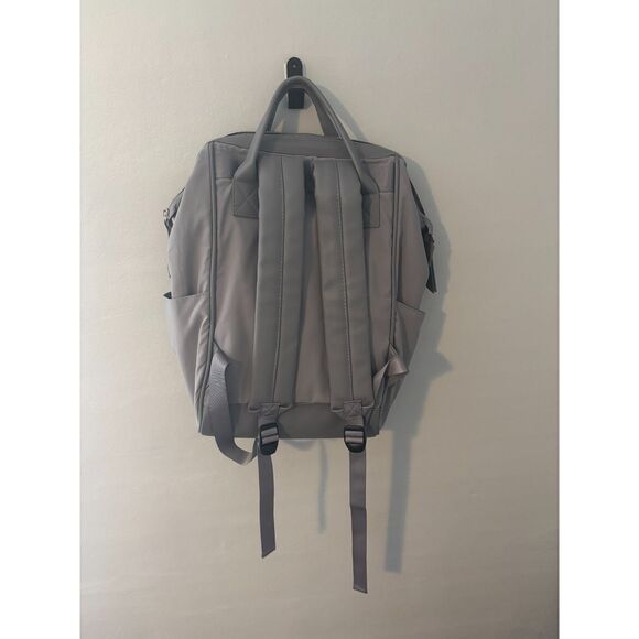 Wild Fable Gray Nylon Convertible Backpack Tote Everyday Bag Multi Pocket - Picture 2 of 8